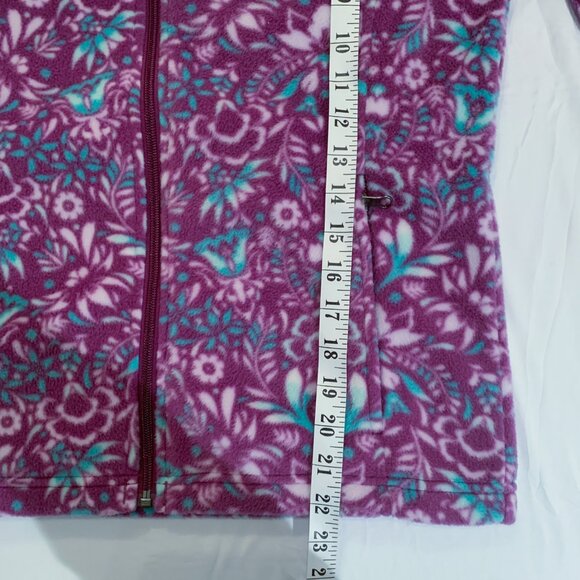 Girls 14/16 Kids Columbia Fleece full zip cool pattern Outdoor Camping Hiking - Picture 4 of 6